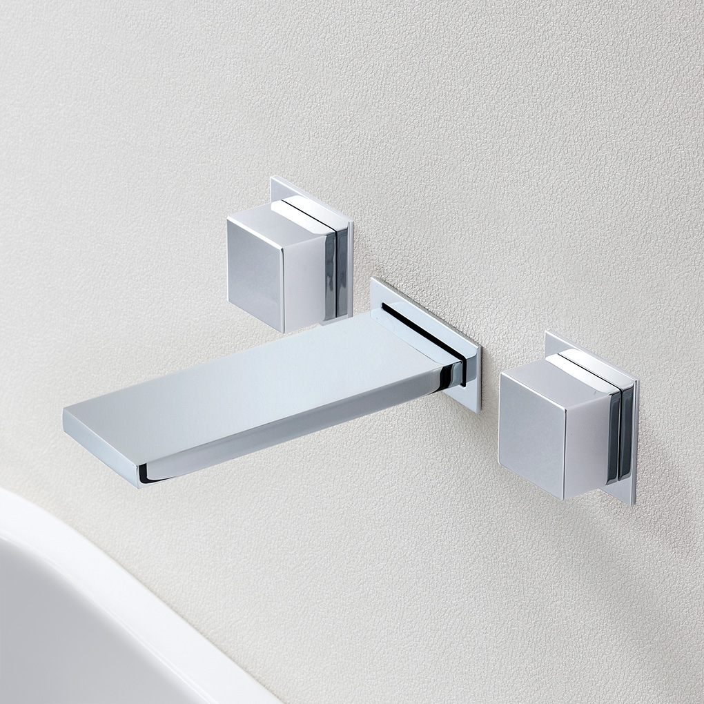 Square Inline Wall Mounted Bath Mixer